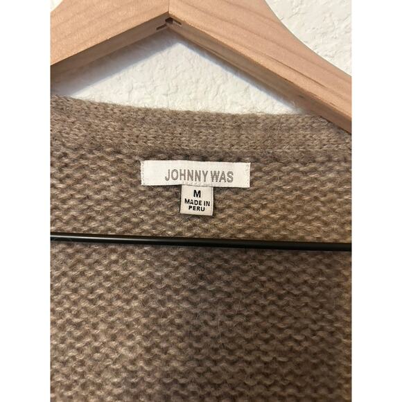 Johnny Was Color Block Patchwork Floral Alpaca Cardigan - Picture 5 of 7